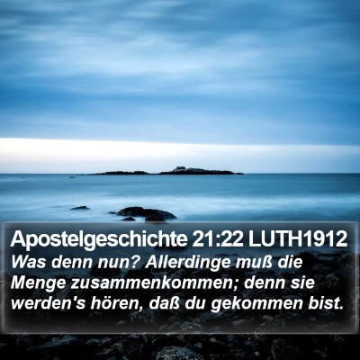 Apostelgeschichte 21:22 LUTH1912 Bible Verse Image