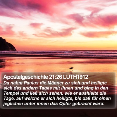 Apostelgeschichte 21:26 LUTH1912 Bible Verse Image