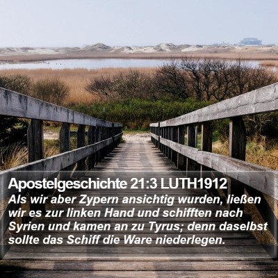 Apostelgeschichte 21:3 LUTH1912 Bible Verse Image