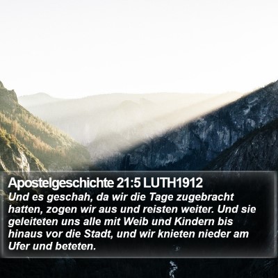 Apostelgeschichte 21:5 LUTH1912 Bible Verse Image