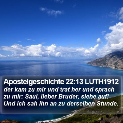 Apostelgeschichte 22:13 LUTH1912 Bible Verse Image