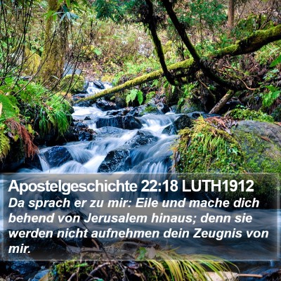 Apostelgeschichte 22:18 LUTH1912 Bible Verse Image