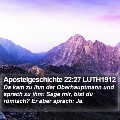 Apostelgeschichte 22:27 LUTH1912 Bible Verse Image