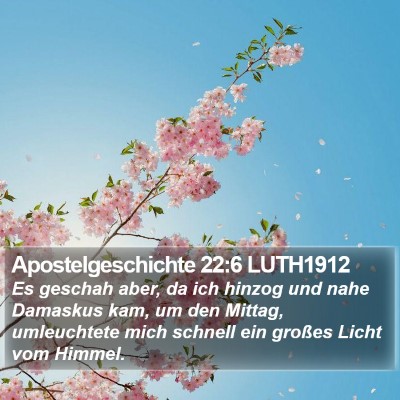 Apostelgeschichte 22:6 LUTH1912 Bible Verse Image