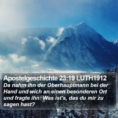 Apostelgeschichte 23:19 LUTH1912 Bible Verse Image