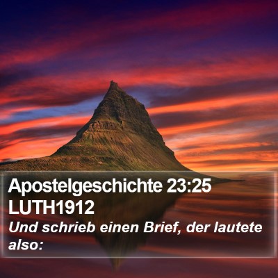 Apostelgeschichte 23:25 LUTH1912 Bible Verse Image