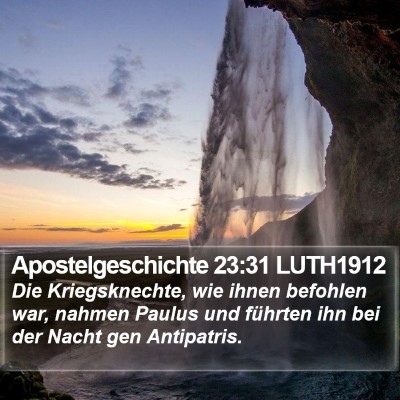 Apostelgeschichte 23:31 LUTH1912 Bible Verse Image