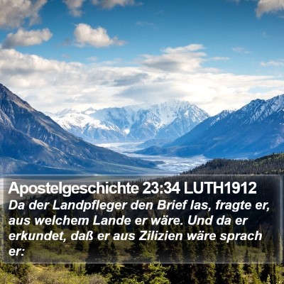 Apostelgeschichte 23:34 LUTH1912 Bible Verse Image