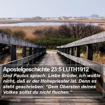 Apostelgeschichte 23:5 LUTH1912 Bible Verse Image