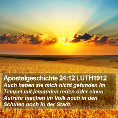 Apostelgeschichte 24:12 LUTH1912 Bible Verse Image