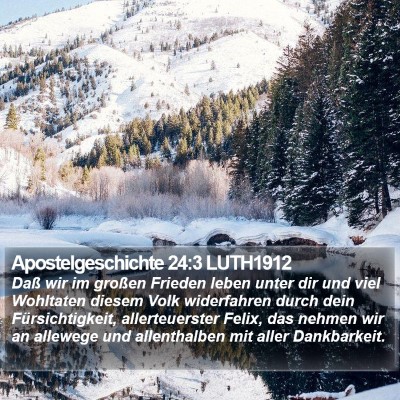 Apostelgeschichte 24:3 LUTH1912 Bible Verse Image