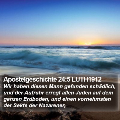 Apostelgeschichte 24:5 LUTH1912 Bible Verse Image