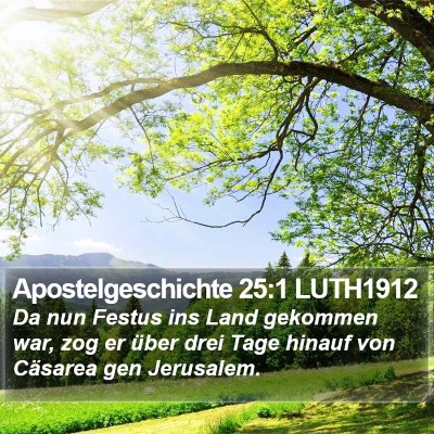 Apostelgeschichte 25:1 LUTH1912 Bible Verse Image