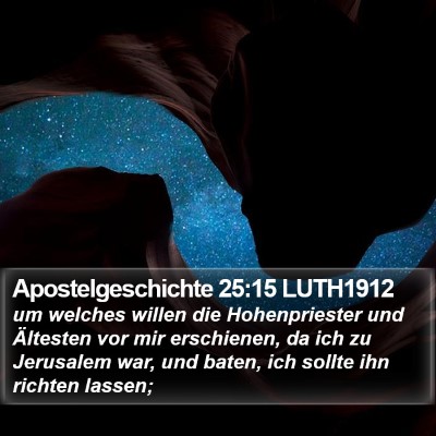 Apostelgeschichte 25:15 LUTH1912 Bible Verse Image