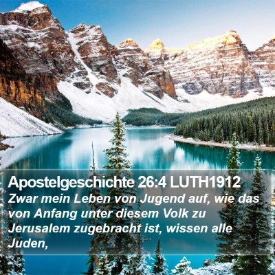 Apostelgeschichte 26:4 LUTH1912 Bible Verse Image