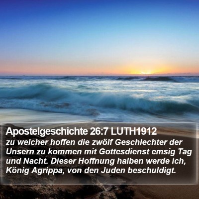Apostelgeschichte 26:7 LUTH1912 Bible Verse Image
