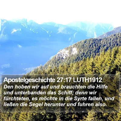 Apostelgeschichte 27:17 LUTH1912 Bible Verse Image