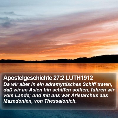 Apostelgeschichte 27:2 LUTH1912 Bible Verse Image