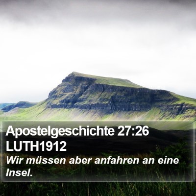 Apostelgeschichte 27:26 LUTH1912 Bible Verse Image