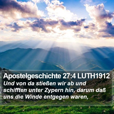 Apostelgeschichte 27:4 LUTH1912 Bible Verse Image