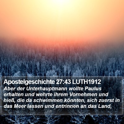 Apostelgeschichte 27:43 LUTH1912 Bible Verse Image