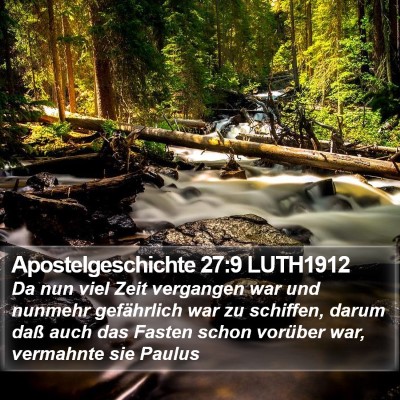 Apostelgeschichte 27:9 LUTH1912 Bible Verse Image