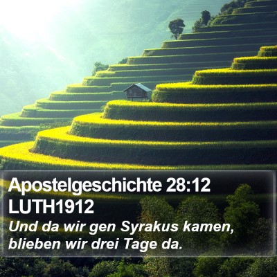 Apostelgeschichte 28:12 LUTH1912 Bible Verse Image