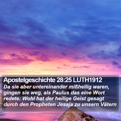 Apostelgeschichte 28:25 LUTH1912 Bible Verse Image
