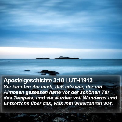 Apostelgeschichte 3:10 LUTH1912 Bible Verse Image
