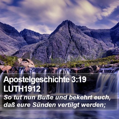 Apostelgeschichte 3:19 LUTH1912 Bible Verse Image