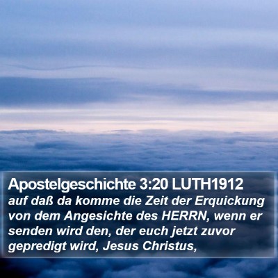 Apostelgeschichte 3:20 LUTH1912 Bible Verse Image