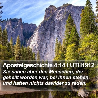 Apostelgeschichte 4:14 LUTH1912 Bible Verse Image