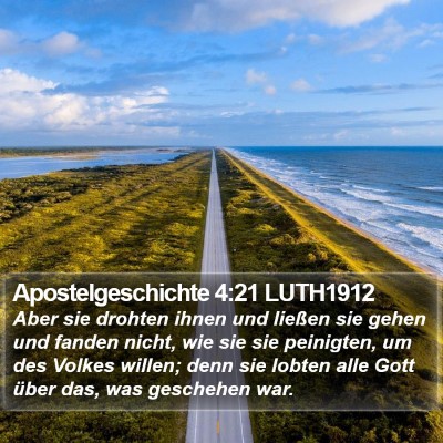 Apostelgeschichte 4:21 LUTH1912 Bible Verse Image