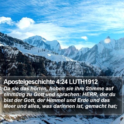 Apostelgeschichte 4:24 LUTH1912 Bible Verse Image