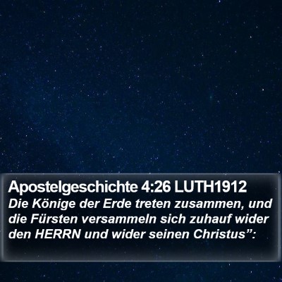 Apostelgeschichte 4:26 LUTH1912 Bible Verse Image
