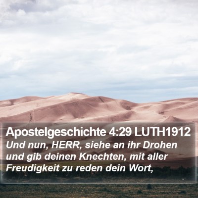 Apostelgeschichte 4:29 LUTH1912 Bible Verse Image