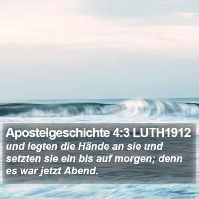 Apostelgeschichte 4:3 LUTH1912 Bible Verse Image