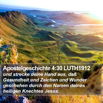 Apostelgeschichte 4:30 LUTH1912 Bible Verse Image