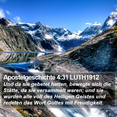 Apostelgeschichte 4:31 LUTH1912 Bible Verse Image
