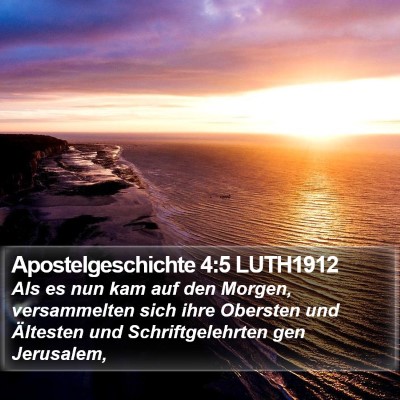 Apostelgeschichte 4:5 LUTH1912 Bible Verse Image