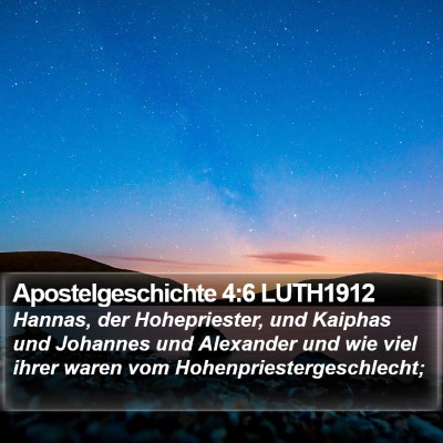 Apostelgeschichte 4:6 LUTH1912 Bible Verse Image