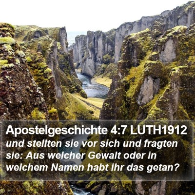 Apostelgeschichte 4:7 LUTH1912 Bible Verse Image