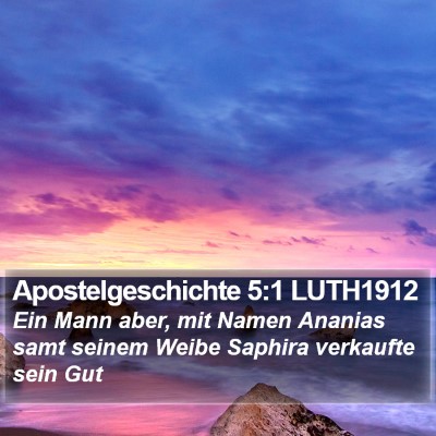 Apostelgeschichte 5:1 LUTH1912 Bible Verse Image