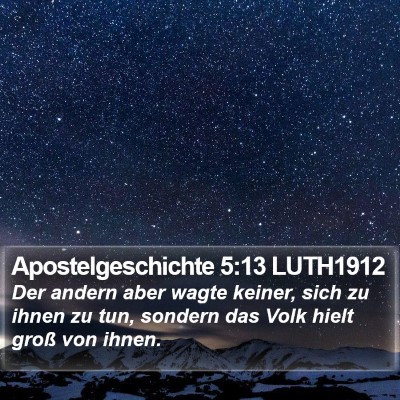 Apostelgeschichte 5:13 LUTH1912 Bible Verse Image