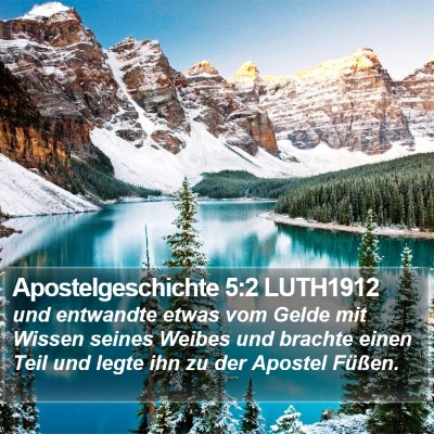 Apostelgeschichte 5:2 LUTH1912 Bible Verse Image