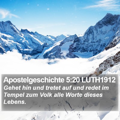 Apostelgeschichte 5:20 LUTH1912 Bible Verse Image
