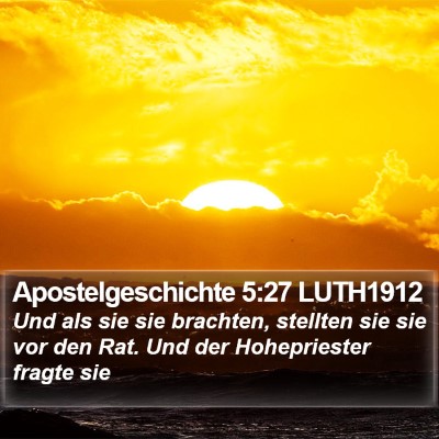 Apostelgeschichte 5:27 LUTH1912 Bible Verse Image