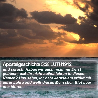 Apostelgeschichte 5:28 LUTH1912 Bible Verse Image