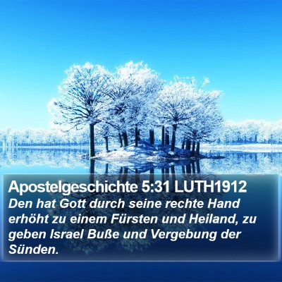 Apostelgeschichte 5:31 LUTH1912 Bible Verse Image