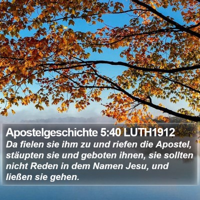 Apostelgeschichte 5:40 LUTH1912 Bible Verse Image
